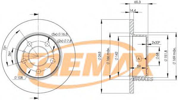 FREMAX BD9427 гальмівний диск