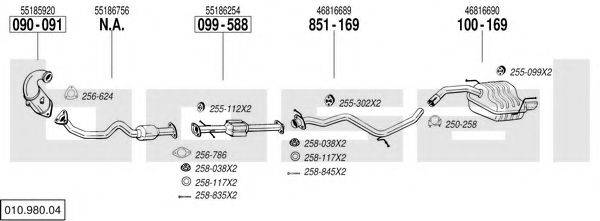 BOSAL 01098004 Система випуску ОГ