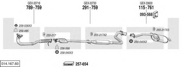 BOSAL 01416760 Система випуску ОГ