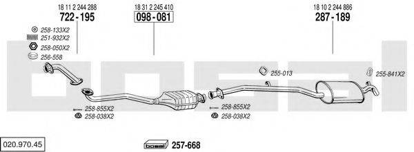 BOSAL 02097045 Система випуску ОГ