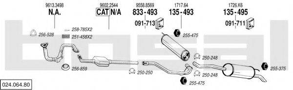 BOSAL 02406480 Система випуску ОГ