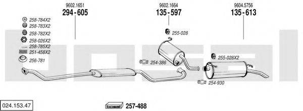 BOSAL 02415347 Система випуску ОГ