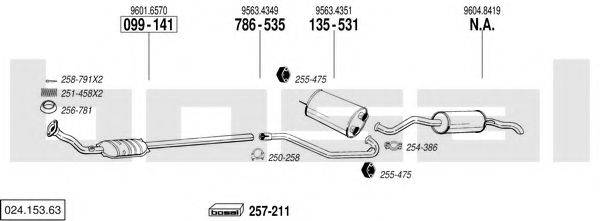 BOSAL 02415363 Система випуску ОГ