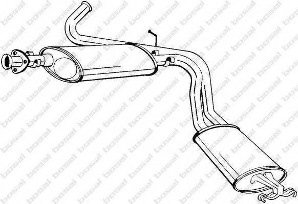 BOSAL 283891 Глушник вихлопних газів кінцевий