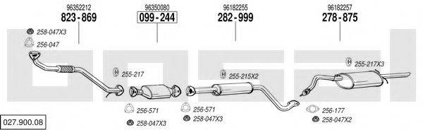 BOSAL 02790008 Система випуску ОГ