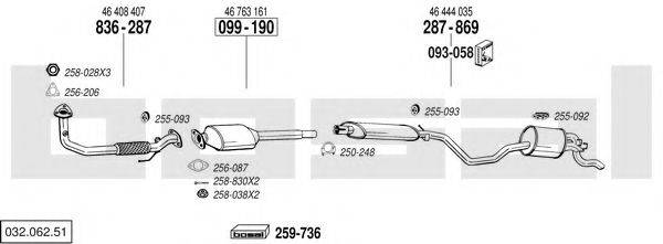 BOSAL 03206251 Система випуску ОГ