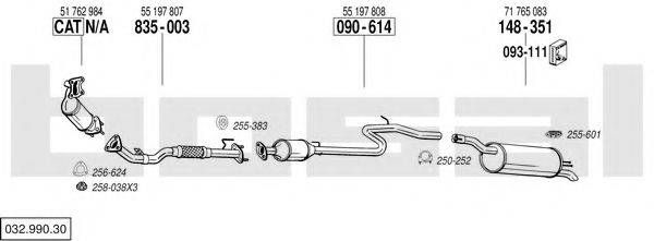 BOSAL 03299030 Система випуску ОГ