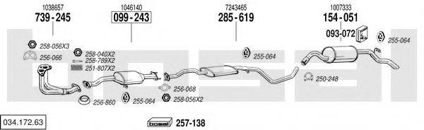 BOSAL 03417263 Система випуску ОГ