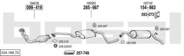 BOSAL 03418972 Система випуску ОГ