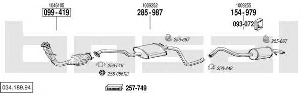 BOSAL 03418994 Система випуску ОГ