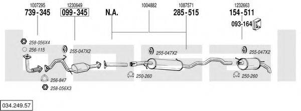 BOSAL 03424957 Система випуску ОГ