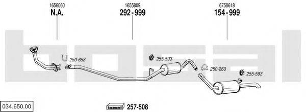 BOSAL 03465000 Система випуску ОГ