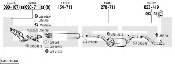 BOSAL 03491060 Система випуску ОГ