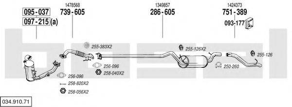 BOSAL 03491071 Система випуску ОГ