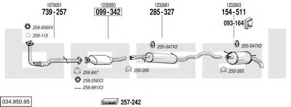 BOSAL 03495095 Система випуску ОГ