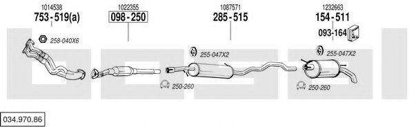 BOSAL 03497086 Система випуску ОГ