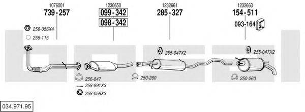 BOSAL 03497195 Система випуску ОГ