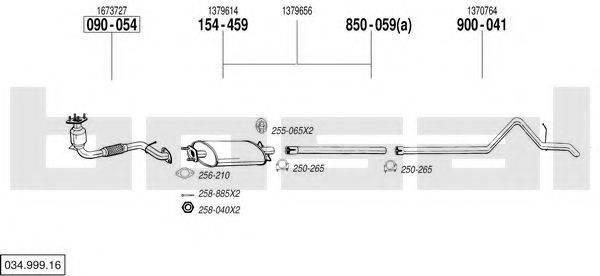 BOSAL 03499916 Система випуску ОГ