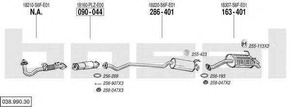 BOSAL 03899030 Система випуску ОГ