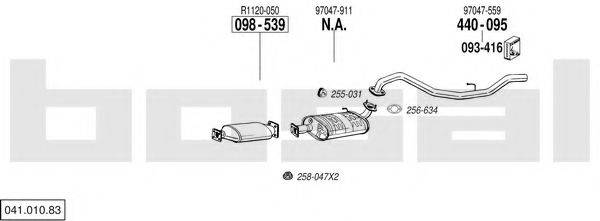 BOSAL 04101083 Система випуску ОГ