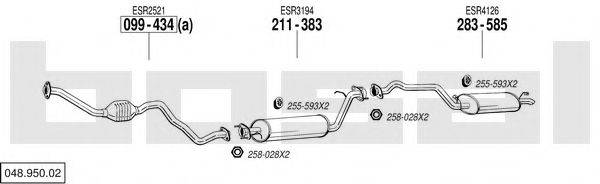 BOSAL 04895002 Система випуску ОГ