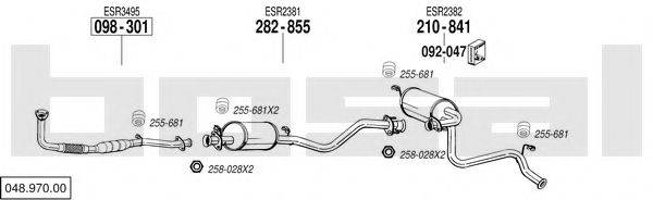 BOSAL 04897000 Система випуску ОГ