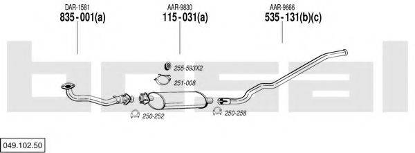 BOSAL 04910250 Система випуску ОГ