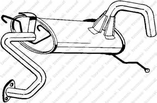 BOSAL 171275 Глушник вихлопних газів кінцевий