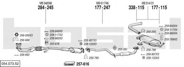 BOSAL 05407352 Система випуску ОГ