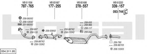 BOSAL 05431195 Система випуску ОГ