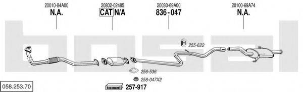 BOSAL 05825370 Система випуску ОГ