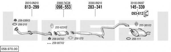 BOSAL 05897000 Система випуску ОГ