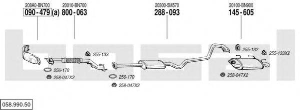 BOSAL 05899050 Система випуску ОГ