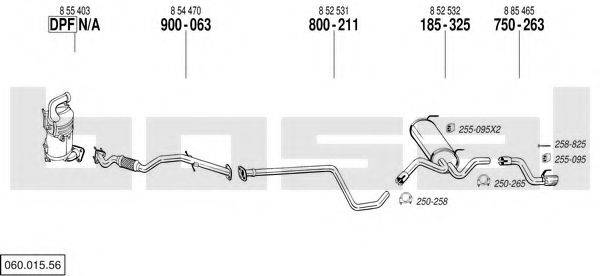 BOSAL 06001556 Система випуску ОГ