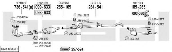 BOSAL 06018300 Система випуску ОГ