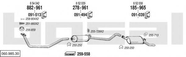 BOSAL 06098530 Система випуску ОГ