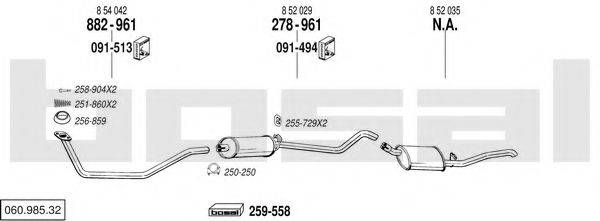 BOSAL 06098532 Система випуску ОГ