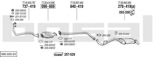 BOSAL 06602023 Система випуску ОГ