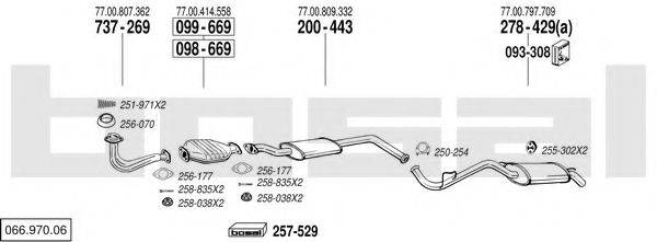 BOSAL 06697006 Система випуску ОГ