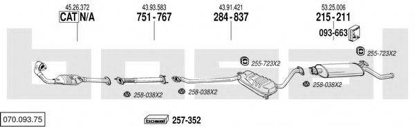 BOSAL 07009375 Система випуску ОГ