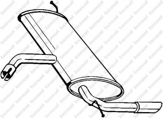 BOSAL 227039 Глушник вихлопних газів кінцевий