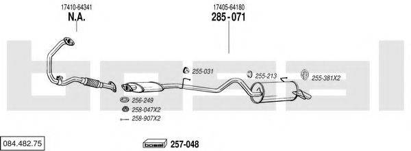 BOSAL 08448275 Система випуску ОГ