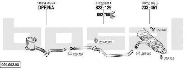 BOSAL 09099290 Система випуску ОГ