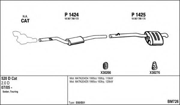 FENNO BM726 Система випуску ОГ