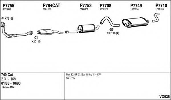 FENNO VO935 Система випуску ОГ