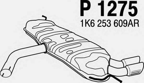 FENNO P1275 Глушник вихлопних газів кінцевий