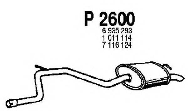 FENNO P2600 Глушник вихлопних газів кінцевий
