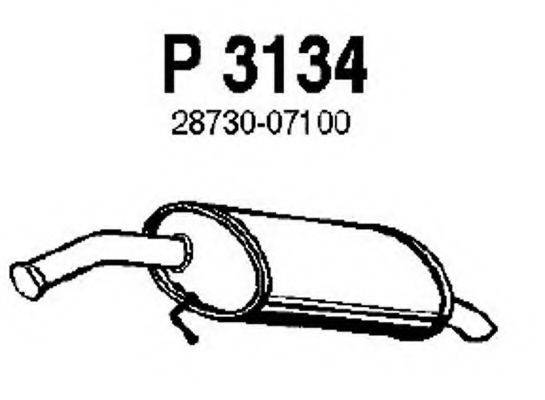 FENNO P3134 Глушник вихлопних газів кінцевий