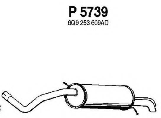 FENNO P5739 Глушник вихлопних газів кінцевий
