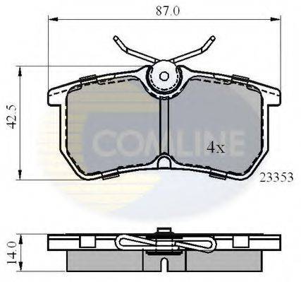 COMLINE CBP0705 Комплект гальмівних колодок, дискове гальмо